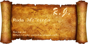 Ruda Jácinta névjegykártya